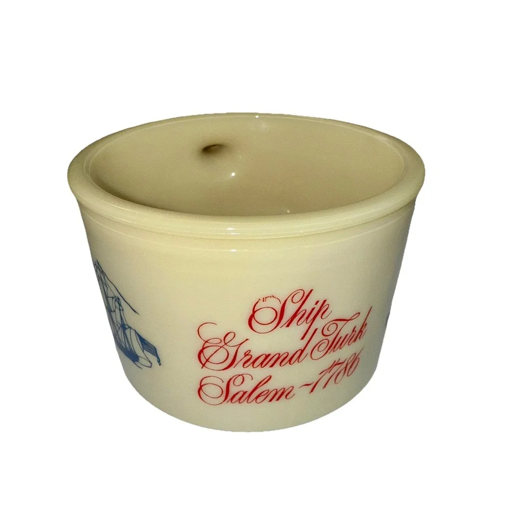 VTG  Shaving Mug Old Spice  3.2 oz Shulton Grand Turk‎ Recovery Ships D handle